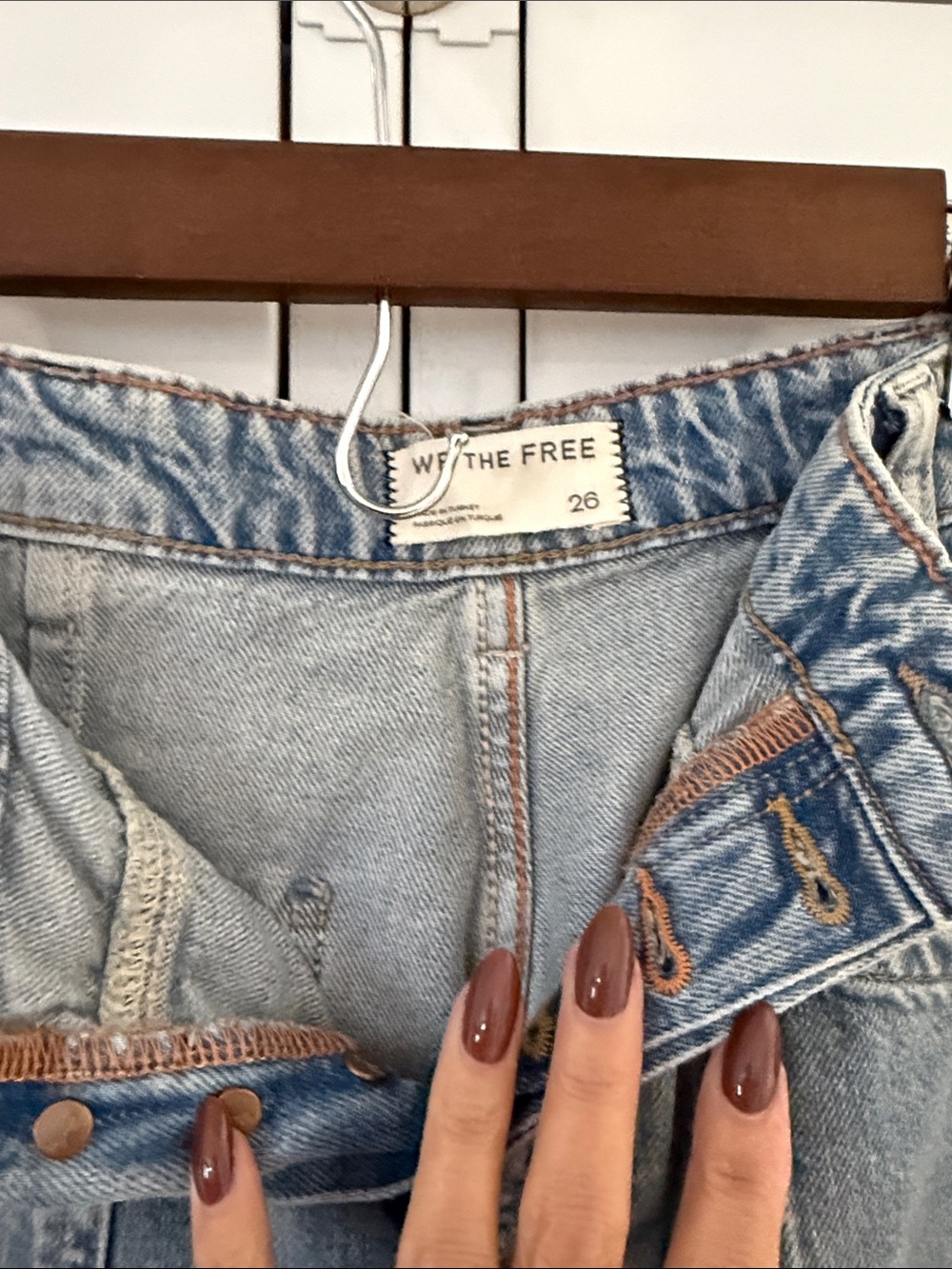 Free People Light Blue Wide-Leg Jeans with Patch Pockets - Picture 4 of 4